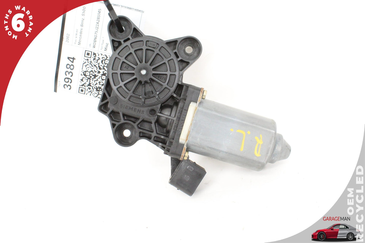 2000-2006 Mercedes W220 S500 Rear Left Driver Side Window Regulator Motor OEM