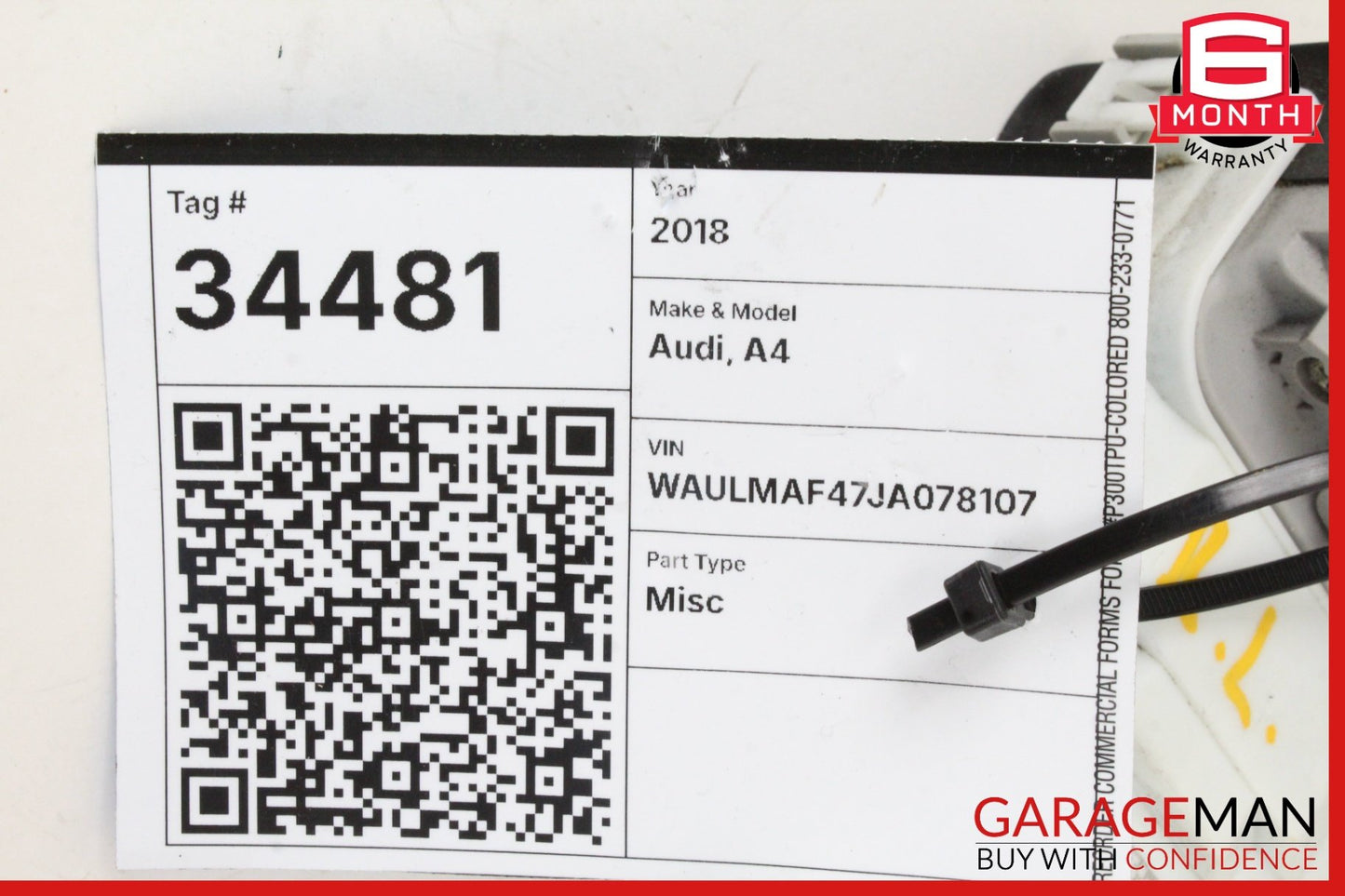 2018 Audi A4 Sedan Left Rear Door Lock Actuator 8X0839015D