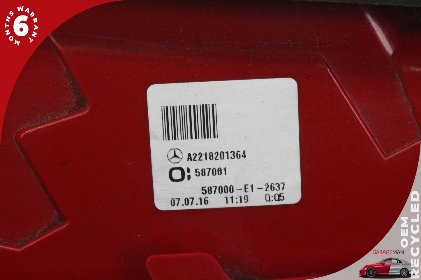 2010-2013 Mercedes W221 S550 S600 Rear Left Outer Tail Light 2218201364 OEM