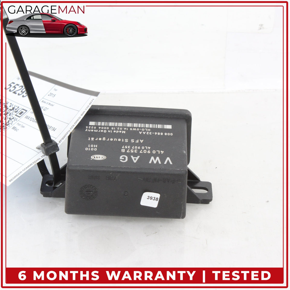 2010-2015 Audi Q7 SUV Headlight Lamp Range Control Module Unit 4L0907357B OEM