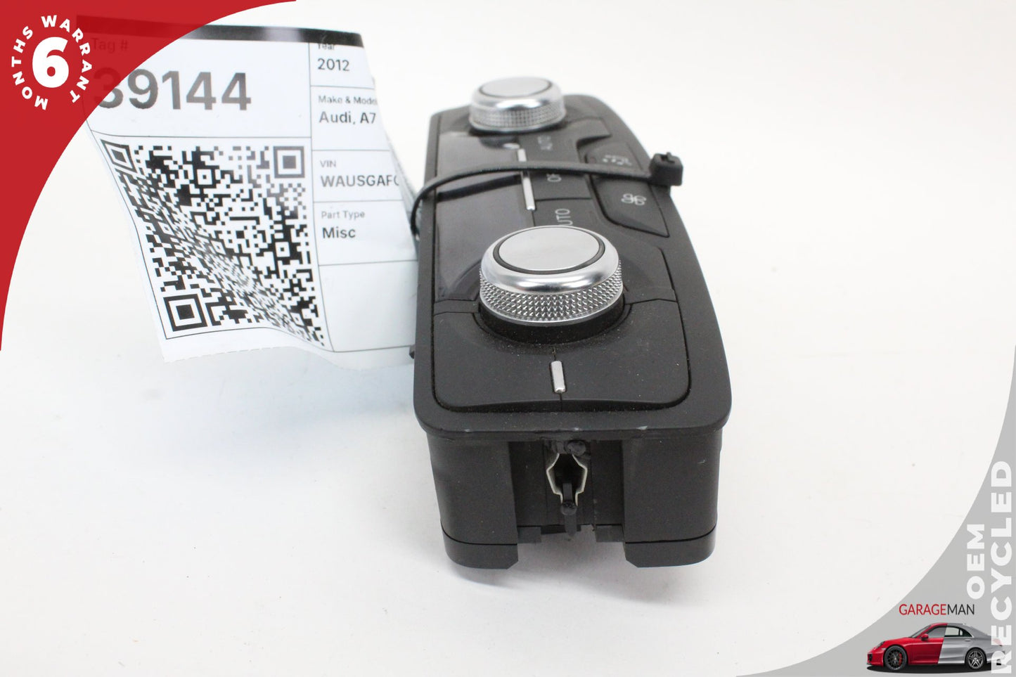 2012-2018 Audi A7 A6 Rear A/C AC Climate Control Switch Panel 4G0919158C OEM