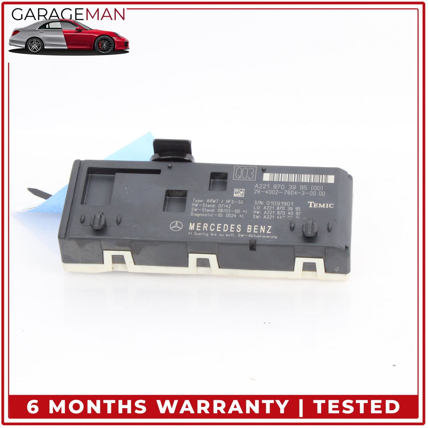 2007-2014 Mercedes-Benz CL550 W216 Coupe Trunk Release Remote Open Close Module 2218703995 OEM