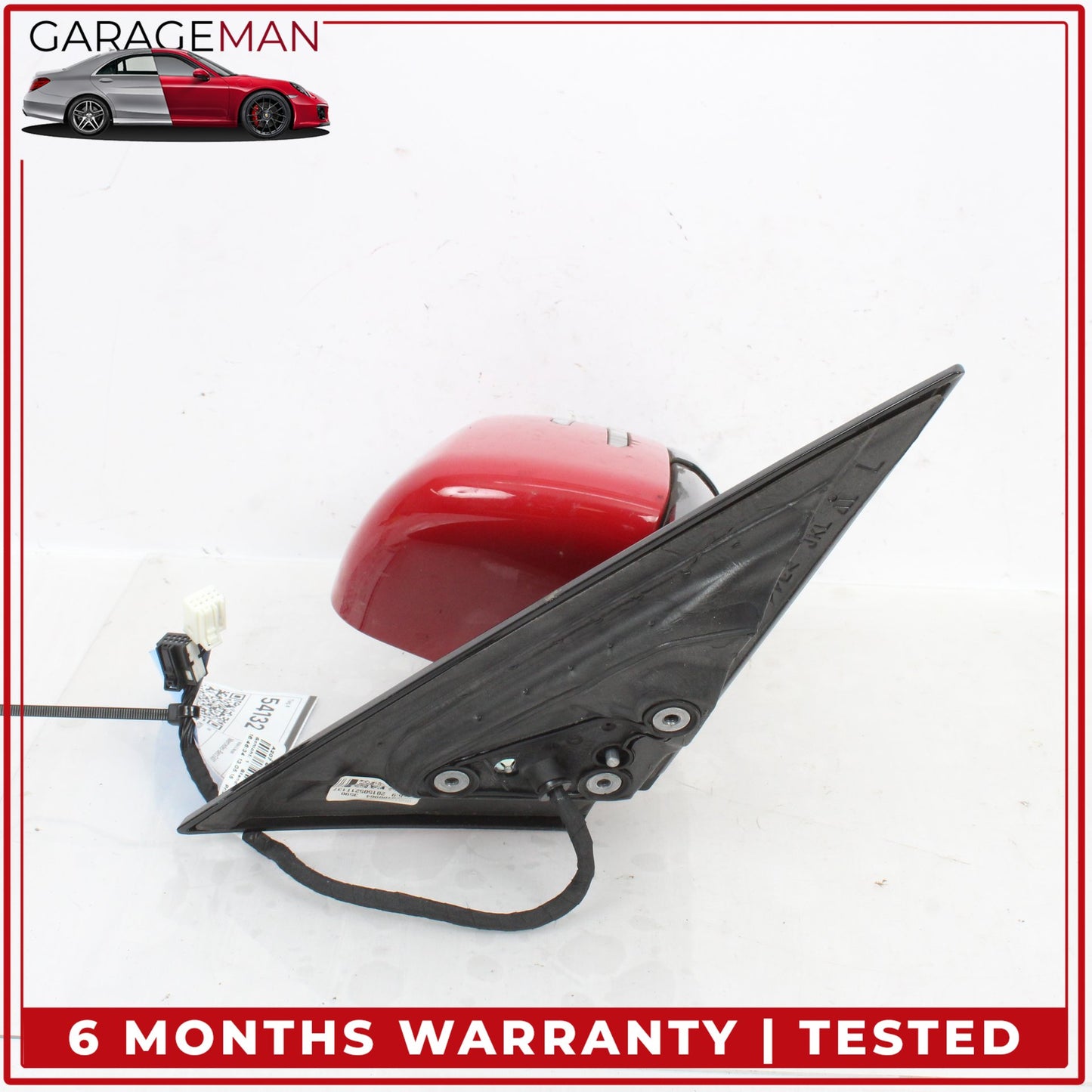 2010-2017 Mercedes C207 E400 Coupe Front Left Side Door Rear View Mirror Red OEM