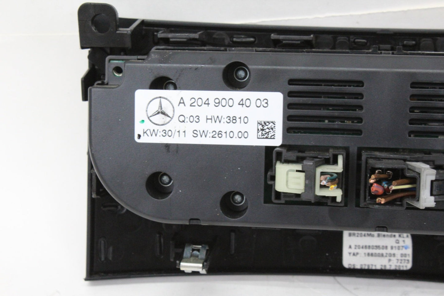 2012-2014 Mercedes C250 W204 AC Climate Control Panel 2049004003 Genuine
