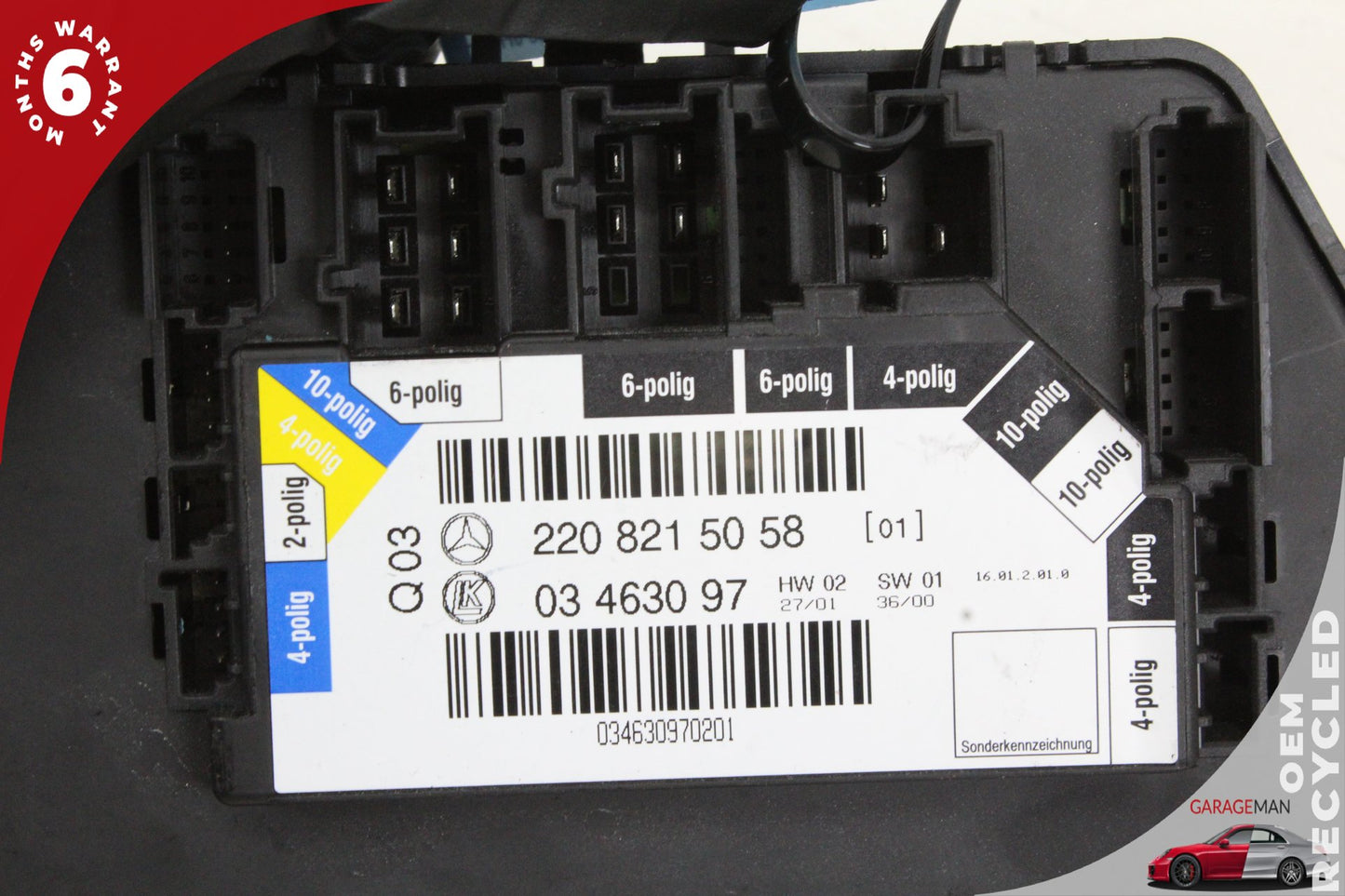 00-06 Mercedes-Benz S500 W220 Rear Right Passenger Seat Control Switch 220821505