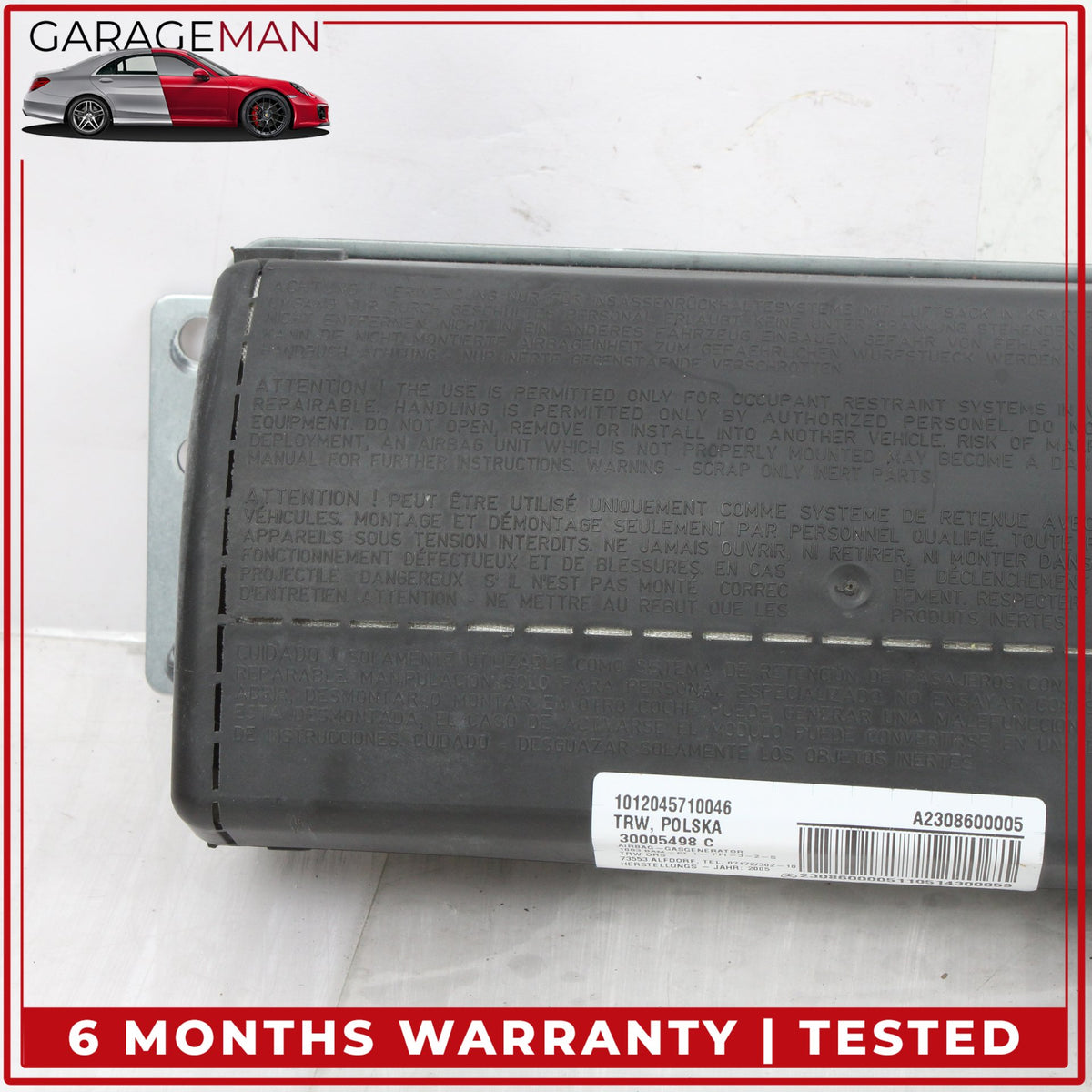 2003-2012 Mercedes R230 SL500 SL550 Front Right Dash Airbag 2308600005 OEM