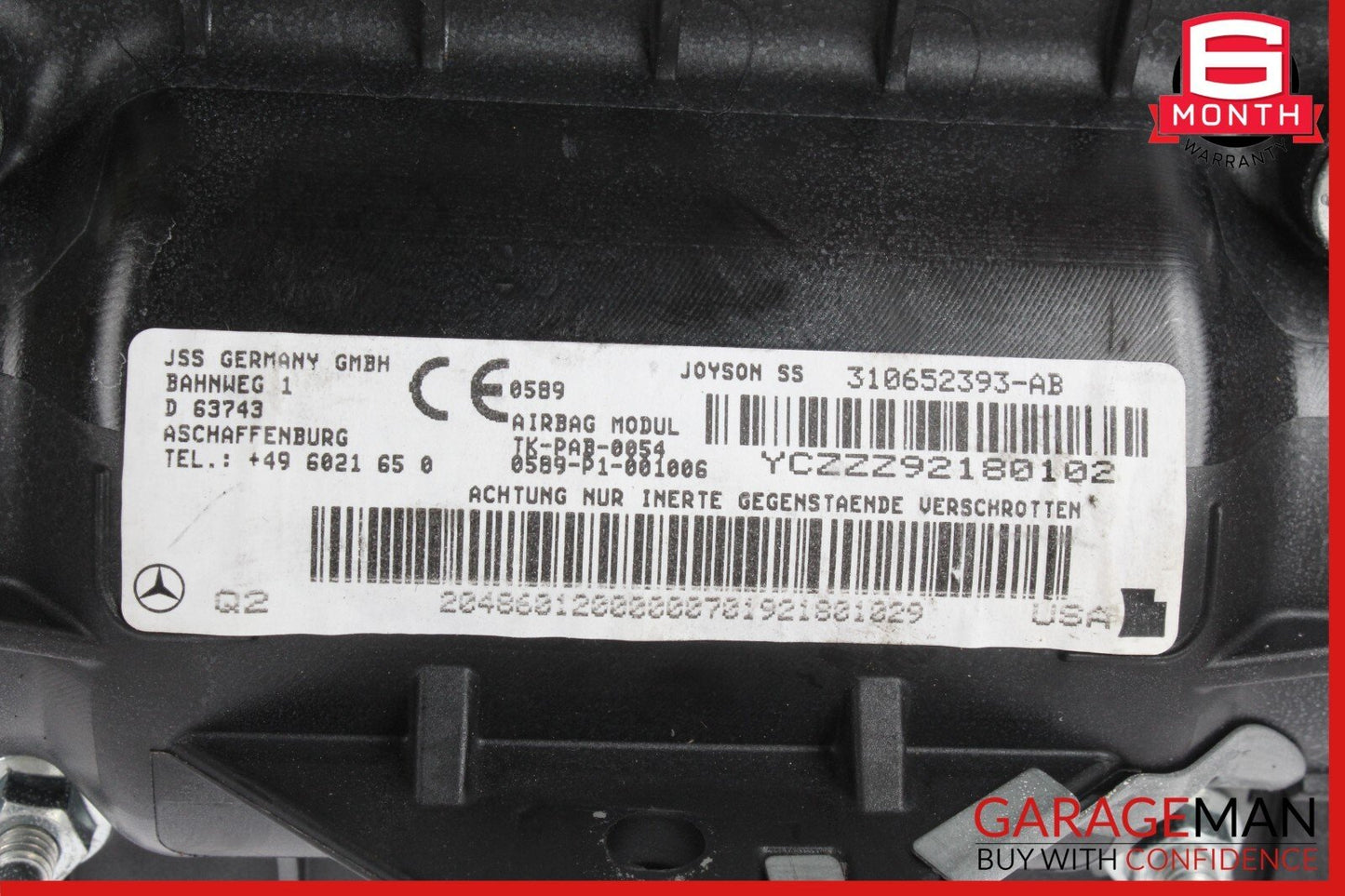 08-15 Mercedes W204 C300 4MATIC Front Right Passenger Side Dash Airbag