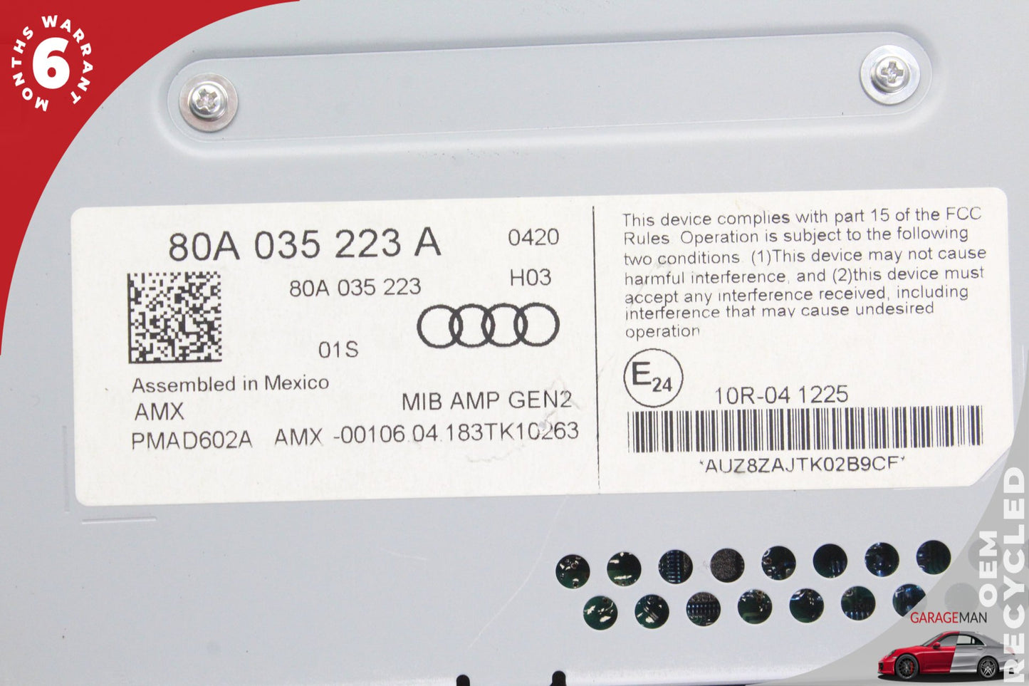 2018-2020 Audi Q5 SQ5 Audio Sound System Amplifier AMP 80A035223A OEM