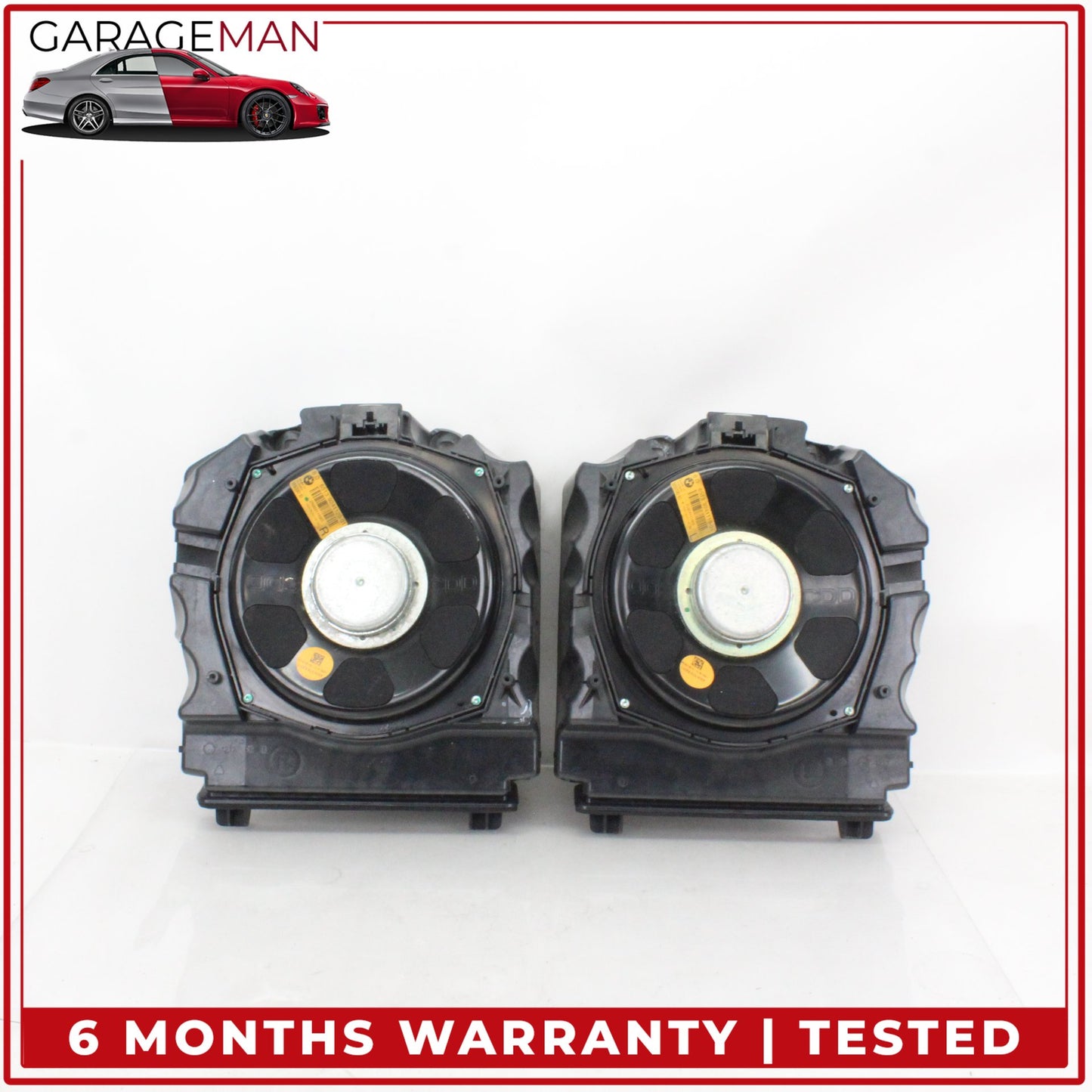 2010-2017 BMW 550i F07 Front Left and Right Side Audio Sound Subwoofer Set OEM