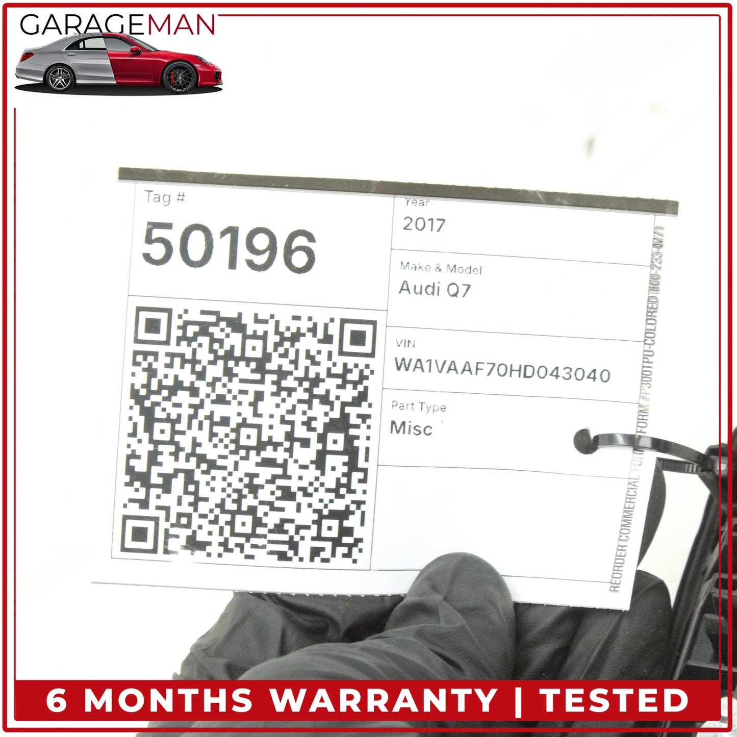 2017-2019 Audi Q7 Rear Trunk Release Handle w/ Camera 4M0827566B OEM
