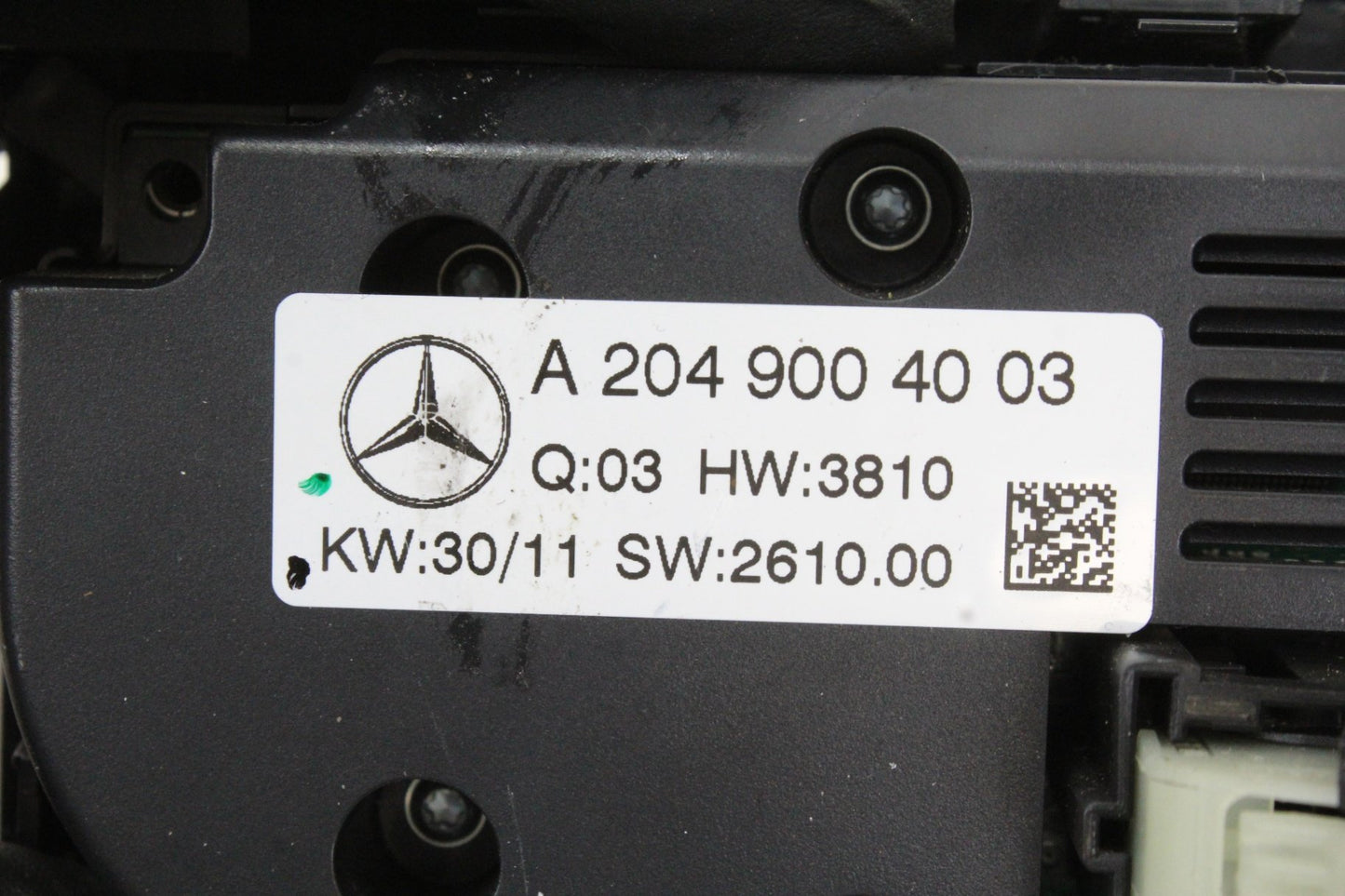2012-2014 Mercedes C250 W204 AC Climate Control Panel 2049004003 Genuine