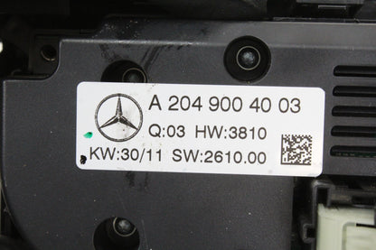 2012-2014 Mercedes C250 W204 AC Climate Control Panel 2049004003 Genuine