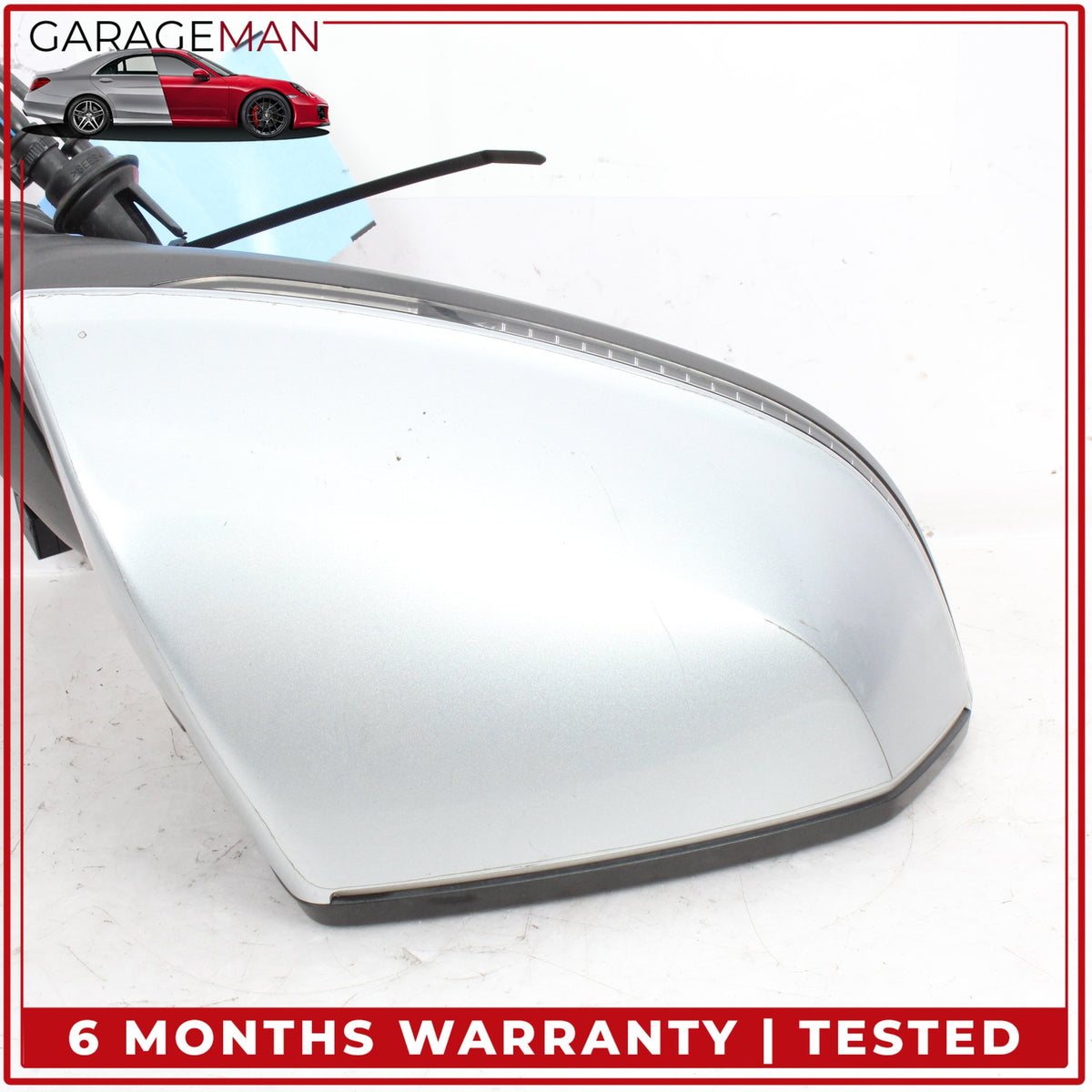 2017-2019 Audi Q7 Front Right Side Door Rear View Mirror w/ Camera Silver OEM