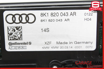 2013-2017 Audi RS5 8T Convertible AC Climate Control Panel 8K1820043AR Genuine