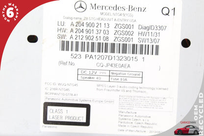 2012-2015 Mercedes W204 C250 C300 Navigation Comand Head Unit DVD CD Audio OEM
