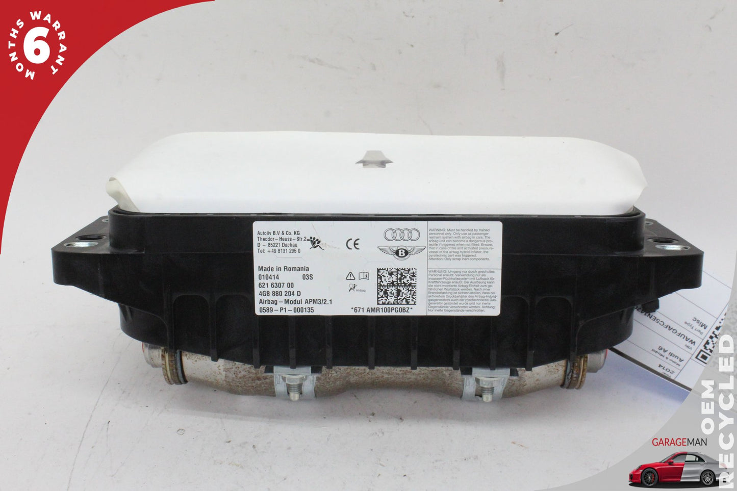 2012-2018 Audi A6 Front Right Passenger Side Dash Airbag Air Bag 4G8880204D OEM