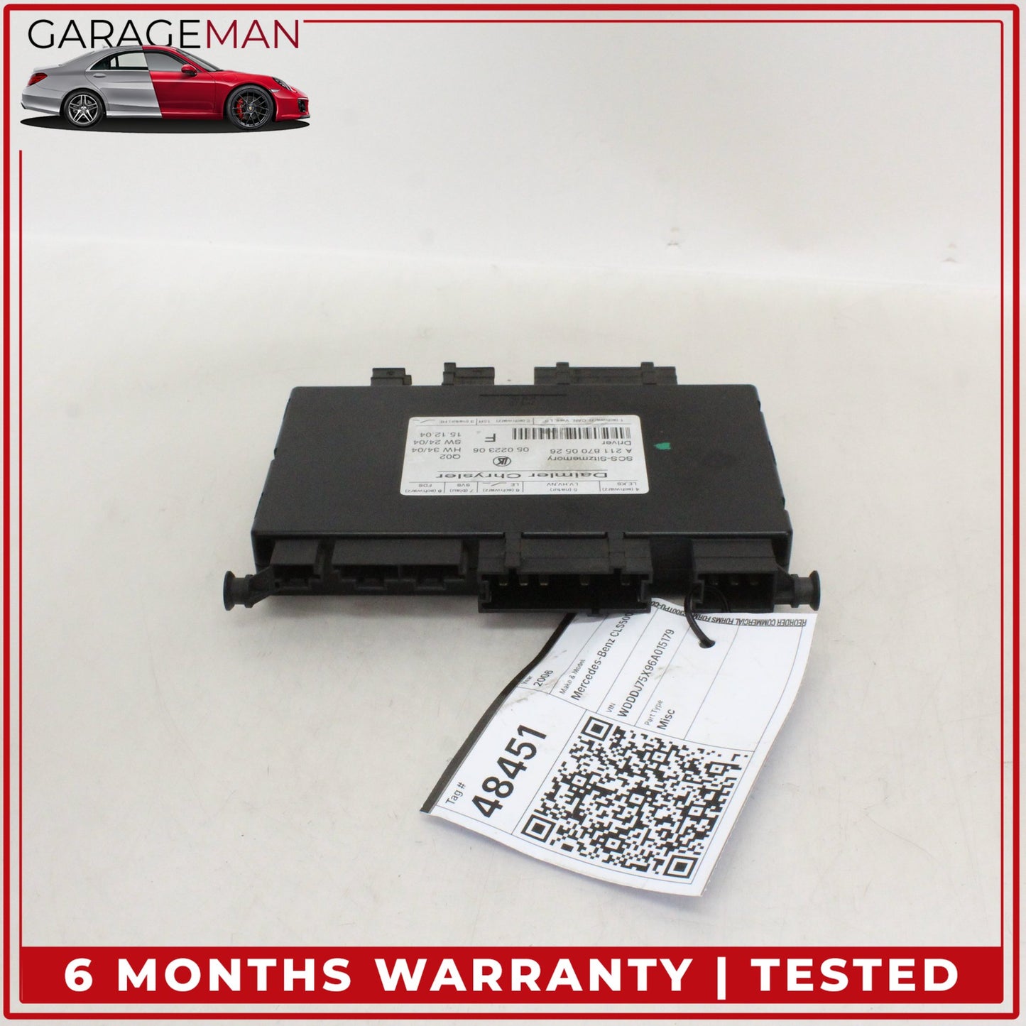 2003-2012 Mercedes W219 CLS500 Front Left Seat Control Module 2118700526 OEM