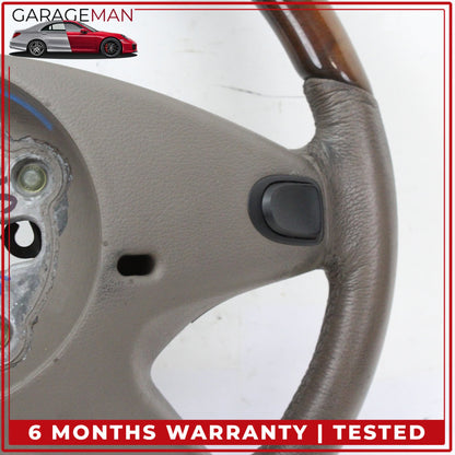 2006-2008 Mercedes X164 GL550 GL450 Steering Wheel Brown Wood 1644603503 OEM
