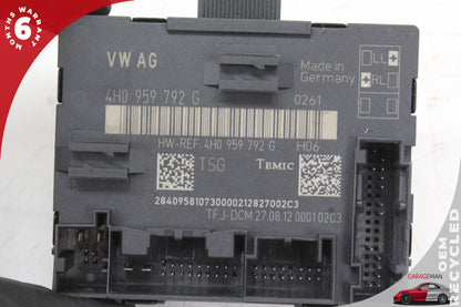 2013-2018 Audi A8 Sedan Right Front Door Control Module 4H0959792G OEM