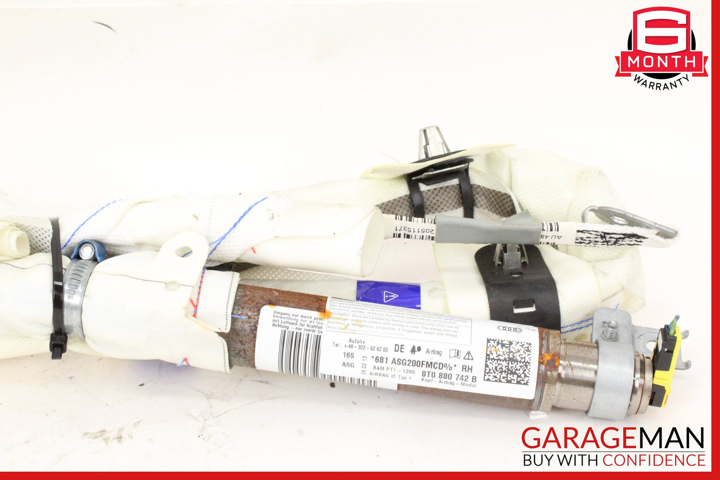 2008-2016 Audi A5 Right Passenger Side Roof Curtain Air Bag 8T0880742B OEM