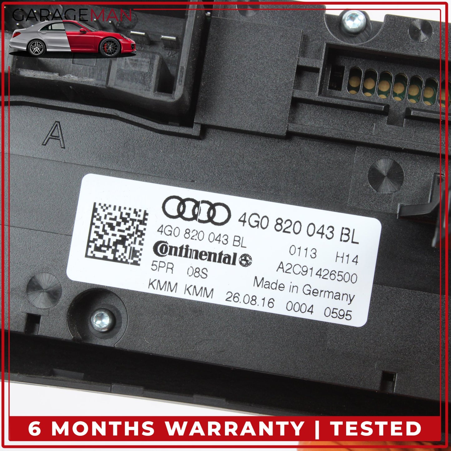 2016-2018 Audi A6 A7 Front AC Temperature Climate Control Panel 4G0820043BL OEM