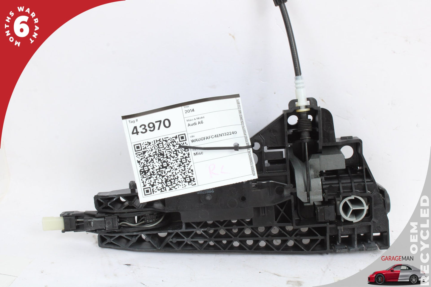 2012-2018 Audi A6 A7 Rear Left Driver Side Exterior Door Handle 4H0837885 OEM