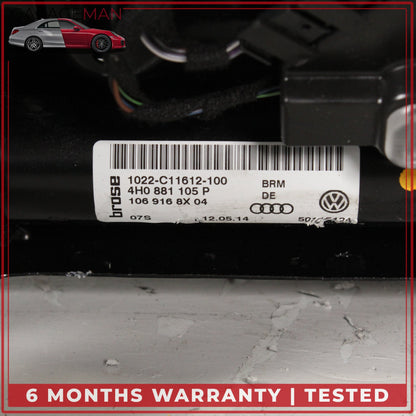2011-2018 Audi A8 Front Left Side Lower Seat Track Frame Rail w/ Motors OEM