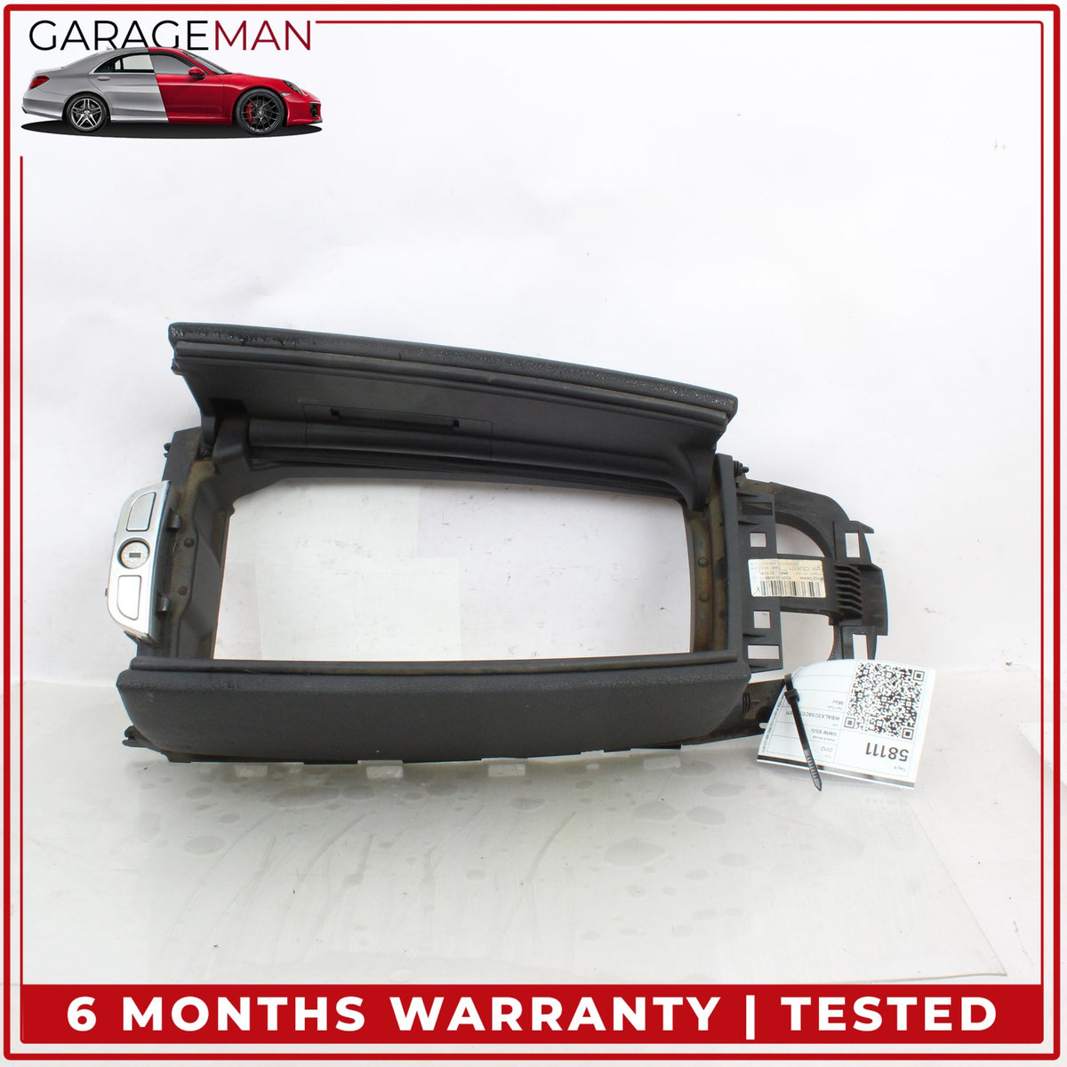 2012-2018 BMW 650i F13 Front Center Armrest Lid Cover Black Nappa 9216385 OEM